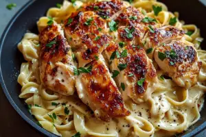 One-Pan Chicken with Creamy Buttered Noodles