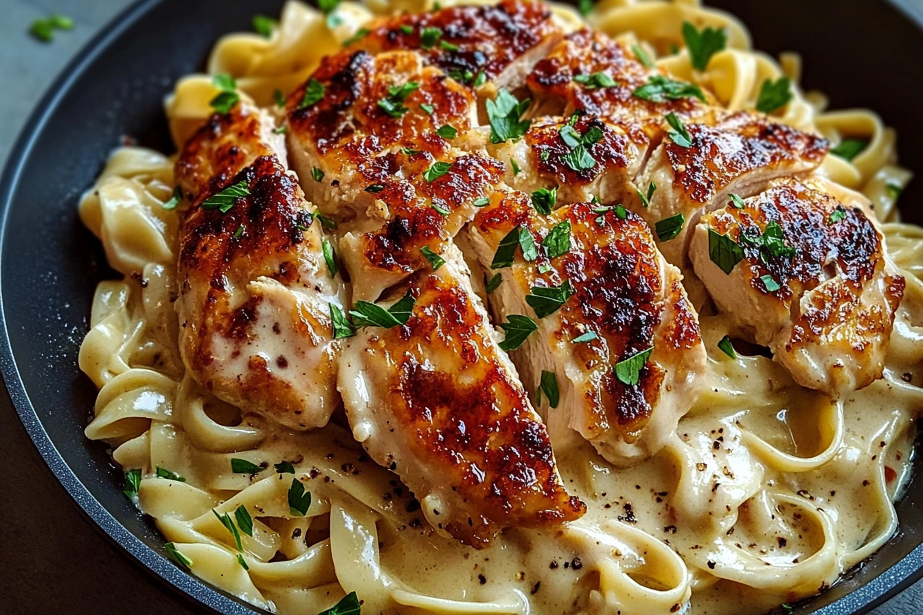 One-Pan Chicken with Creamy Buttered Noodles
