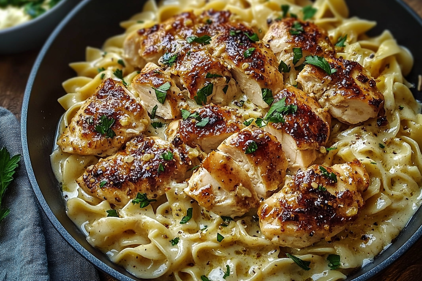 One-Pan Chicken with Creamy Buttered Noodles
