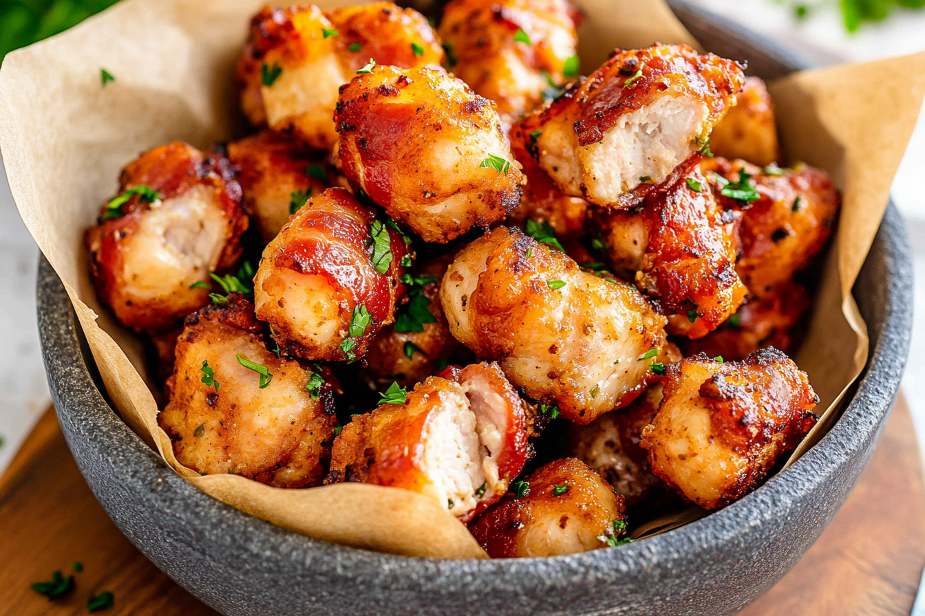 Bacon Wrapped Chicken Bites