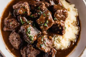 Crockpot Beef Bites and Gravy