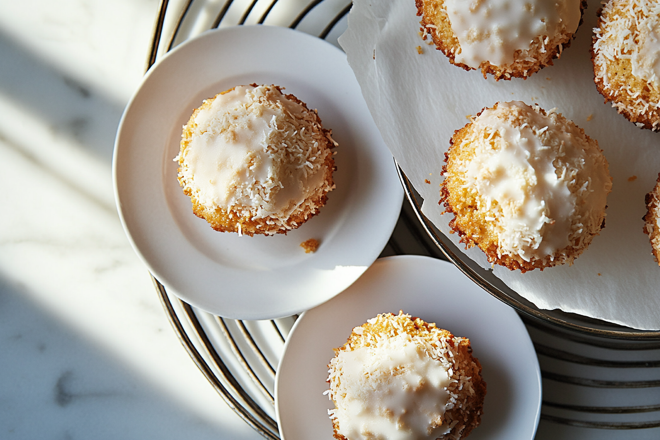 Mini apple coconut cake