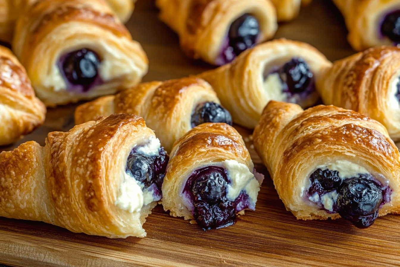 Blueberry Cream Cheese Croissants