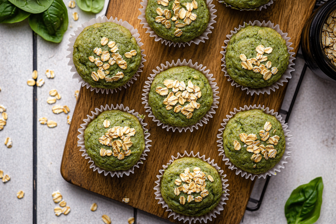 Oatmeal Green Smoothie Muffins