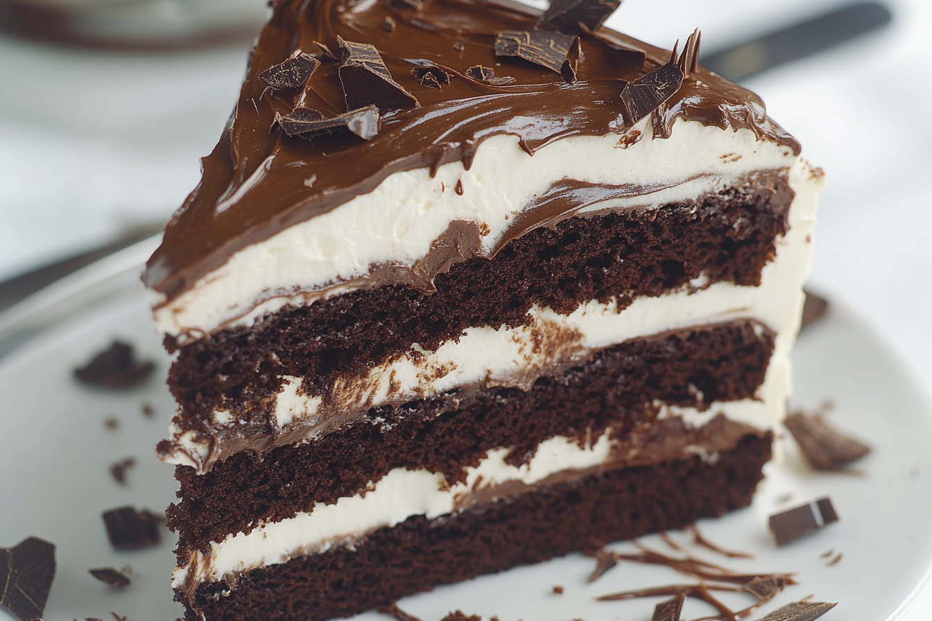 tuxedo-cake-triple-chocolate-mousse-cake