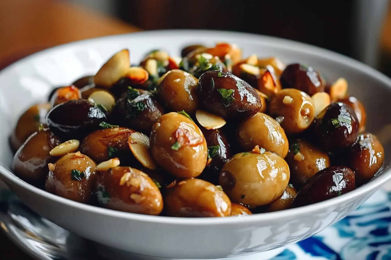 Marinated Almond-Stuffed Olives