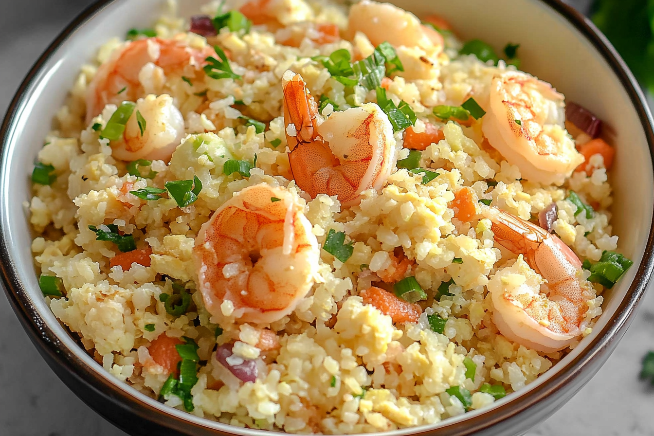 Cauliflower Fried Rice with Shrimp