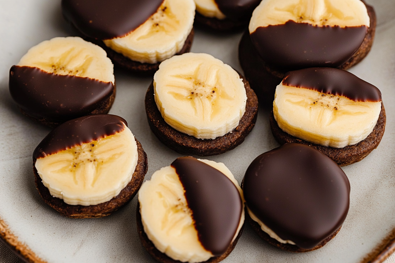 Chocolate Almond Butter Banana Bites