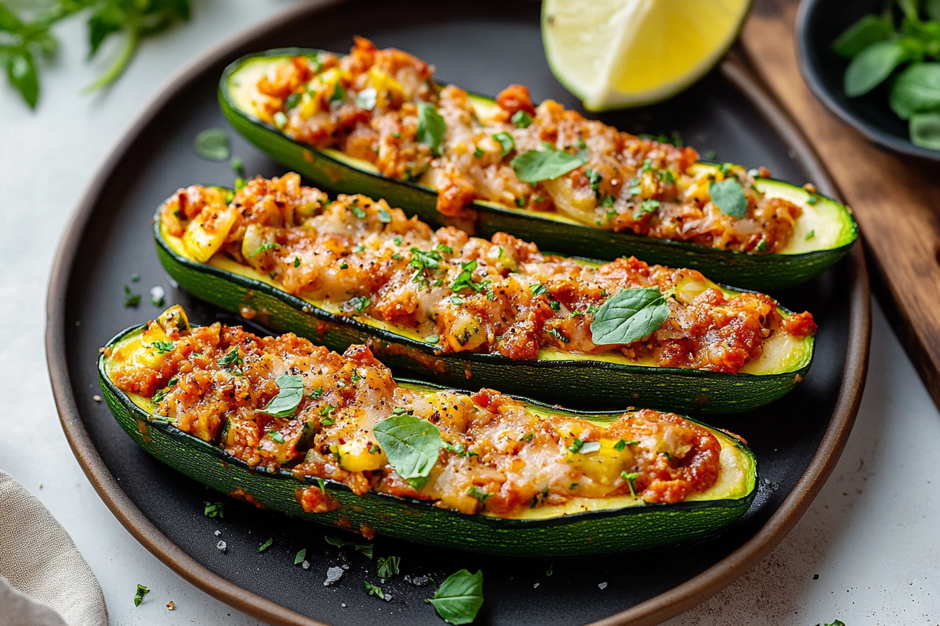 Turkey Zucchini Boats 