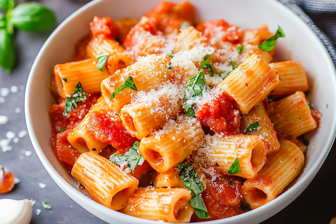 Creamy Tomato Rigatoni Pasta