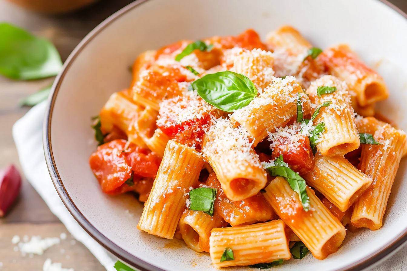Creamy Tomato Rigatoni Pasta