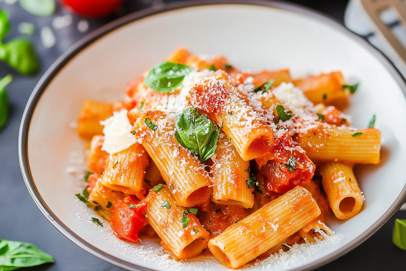 Creamy Tomato Rigatoni Pasta