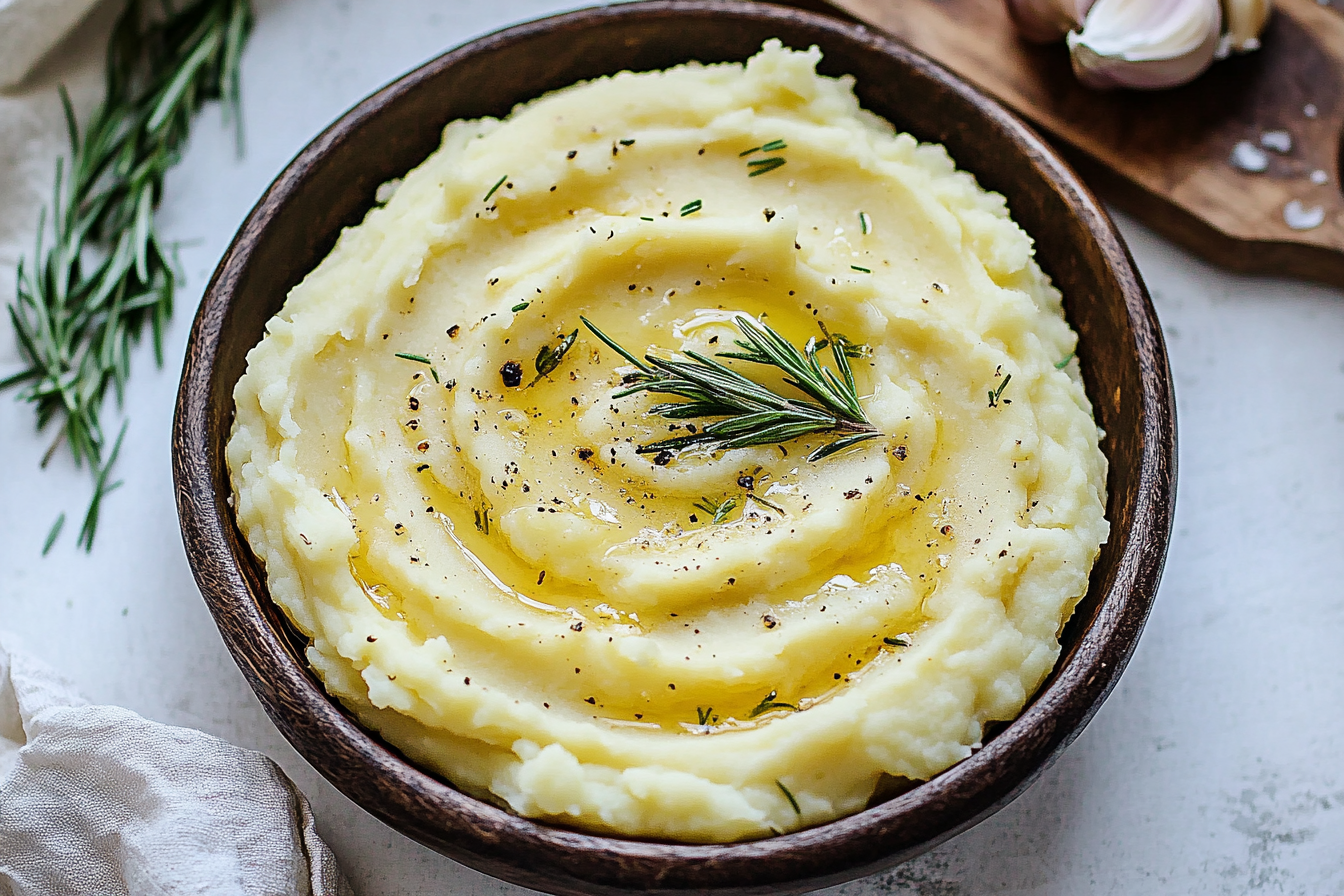 Roasted Garlic Mashed Potatoes with Rosemary