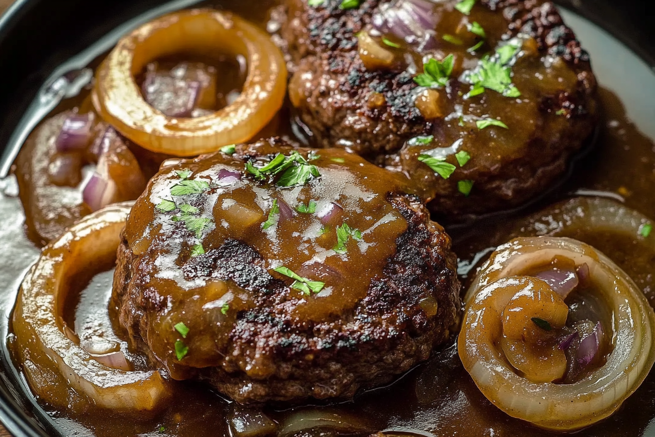 Hamburger Steak with Onions and Gravy
