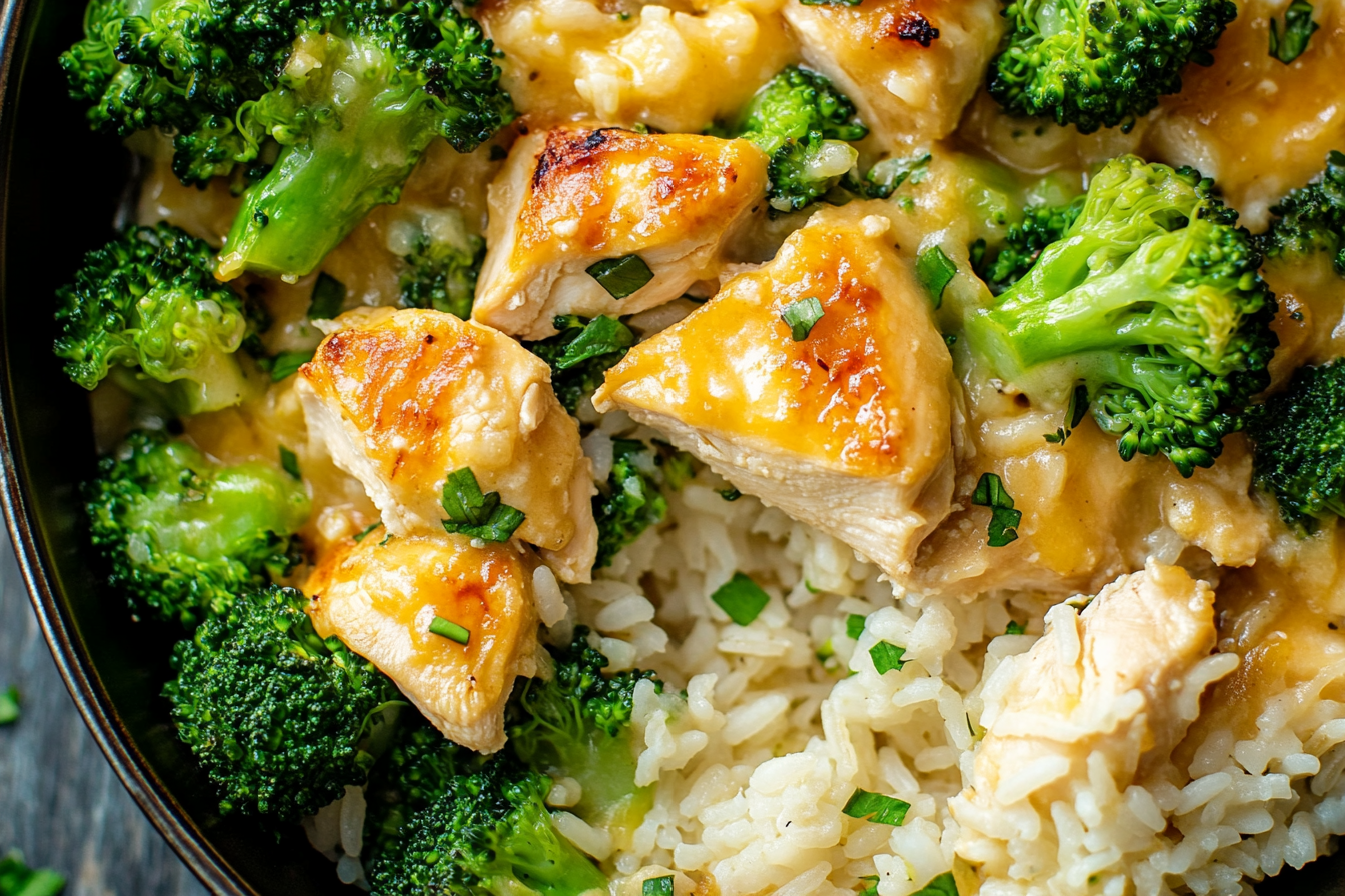 Cheesy Chicken, Broccoli, and Rice