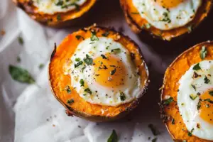 Baked Sweet Potato and Egg Cups