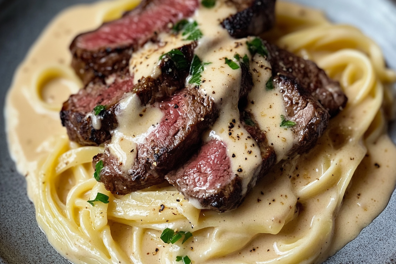 Creamy Cajun Steak Alfredo