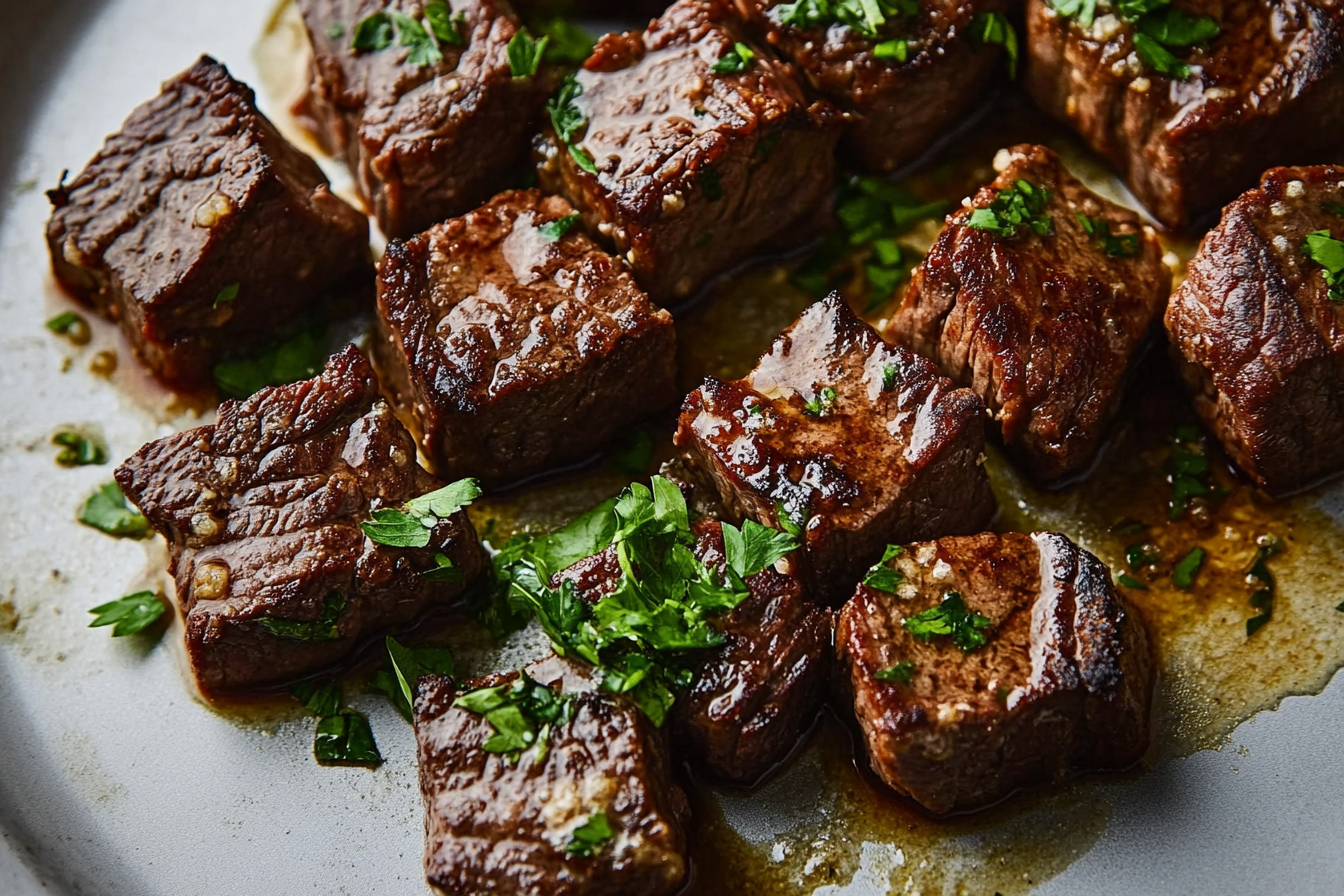 Air Fryer Garlic Butter Steak Bites