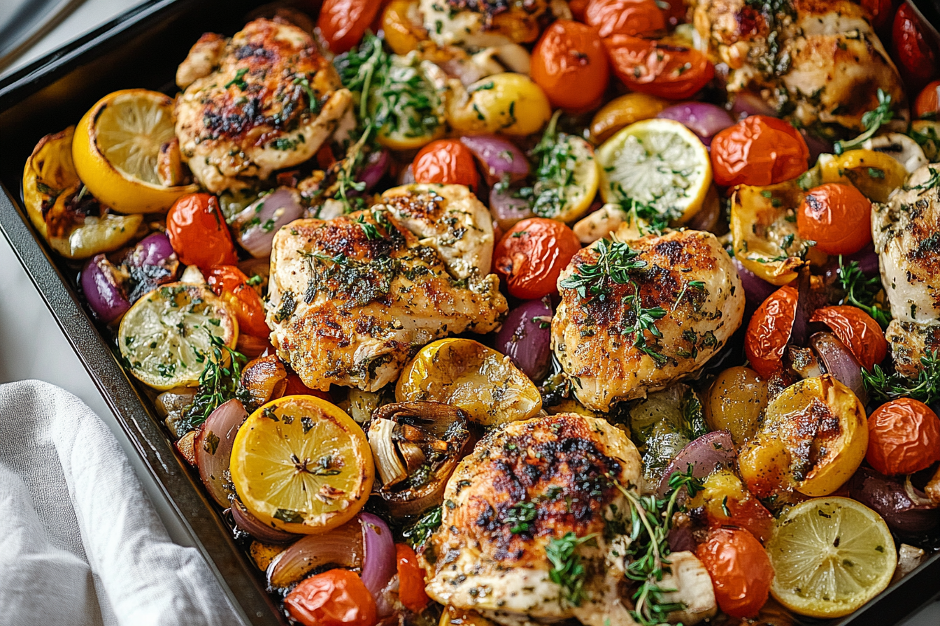 Greek Sheet Pan Chicken Dinner