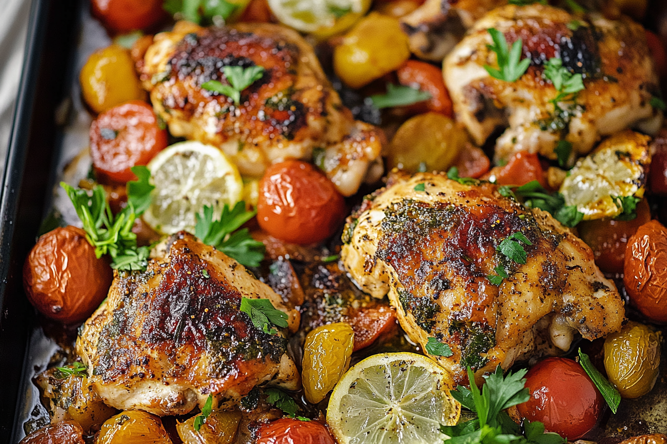 Greek Sheet Pan Chicken Dinner: A One-Pan Mediterranean Feast
