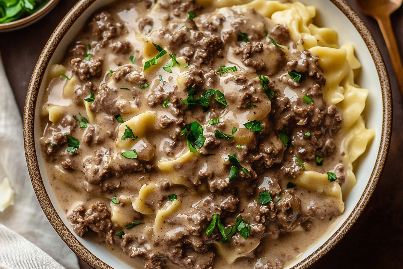 Ground Beef Stroganoff