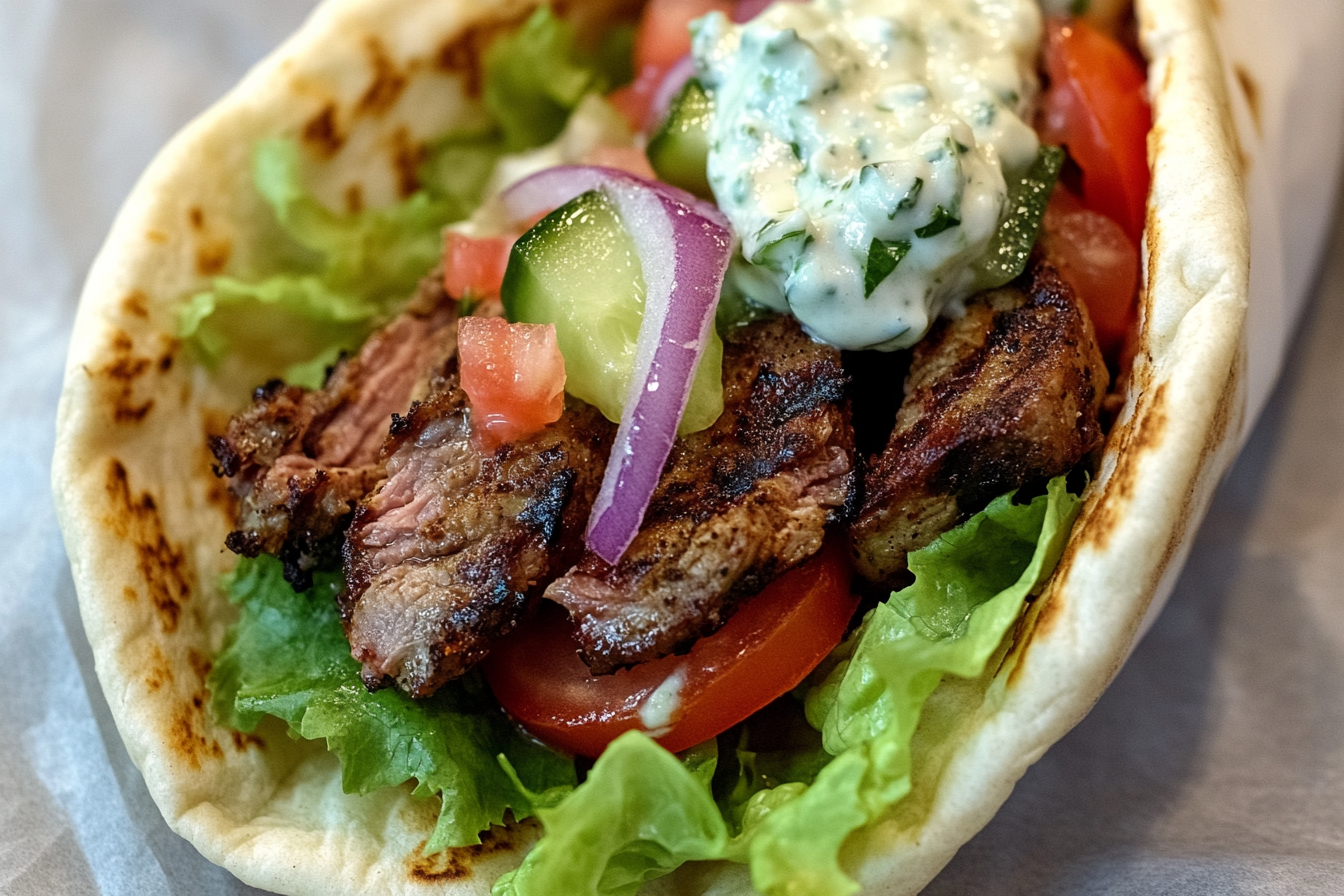 Lamb Gyros with Tzatziki Sauce