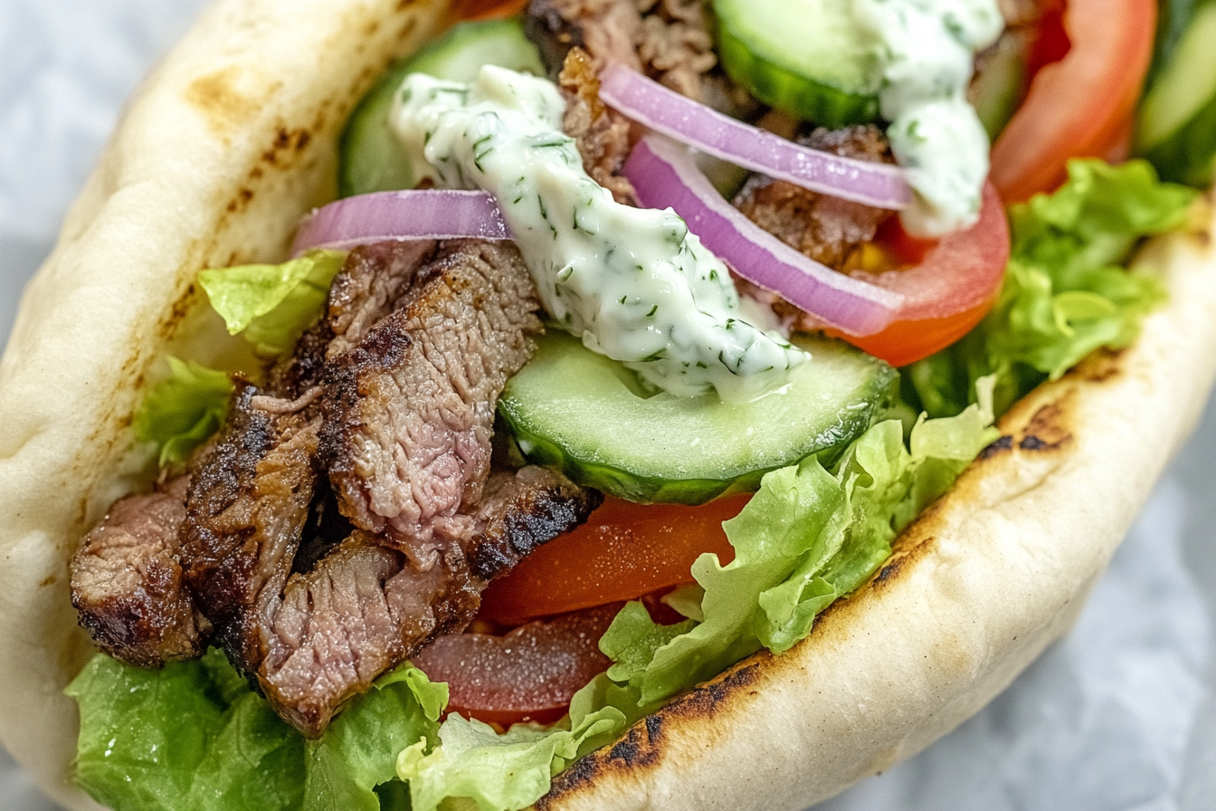 Lamb Gyros with Tzatziki Sauce