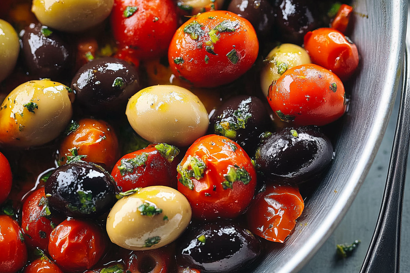 Herb-Roasted Olives & Tomatoes