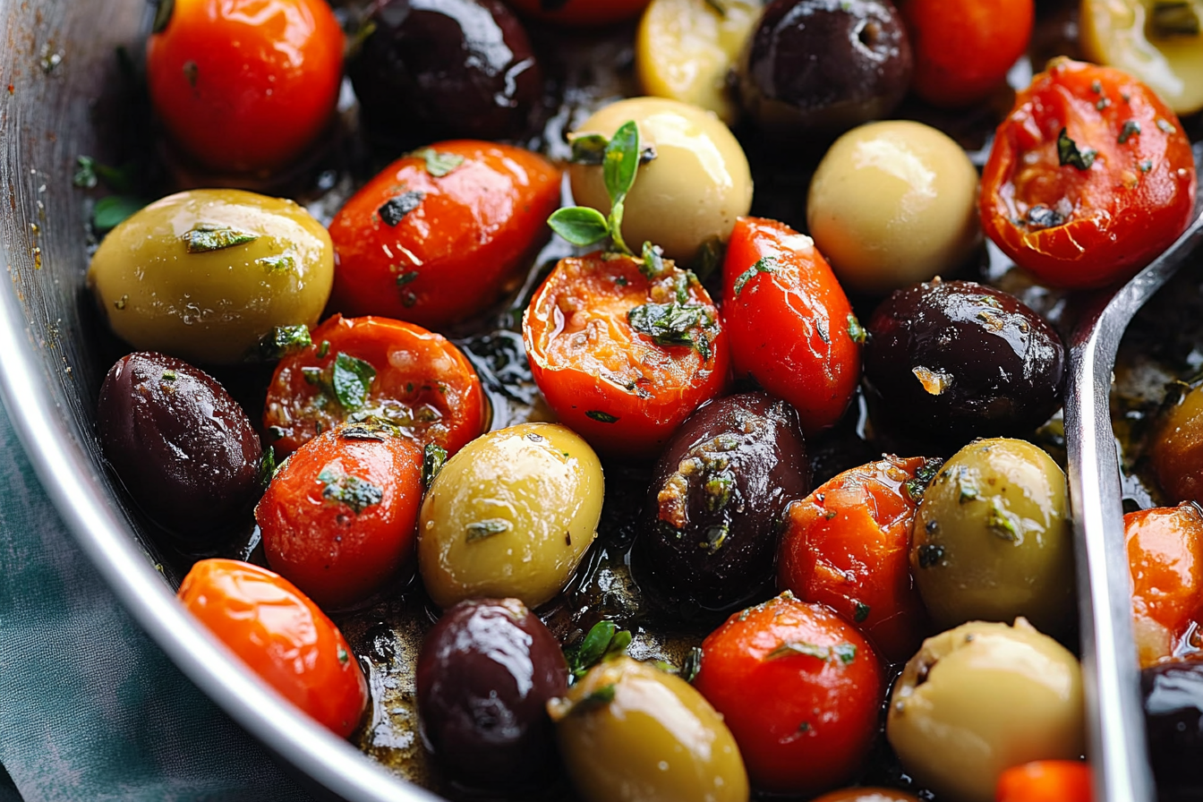 Herb-Roasted Olives & Tomatoes