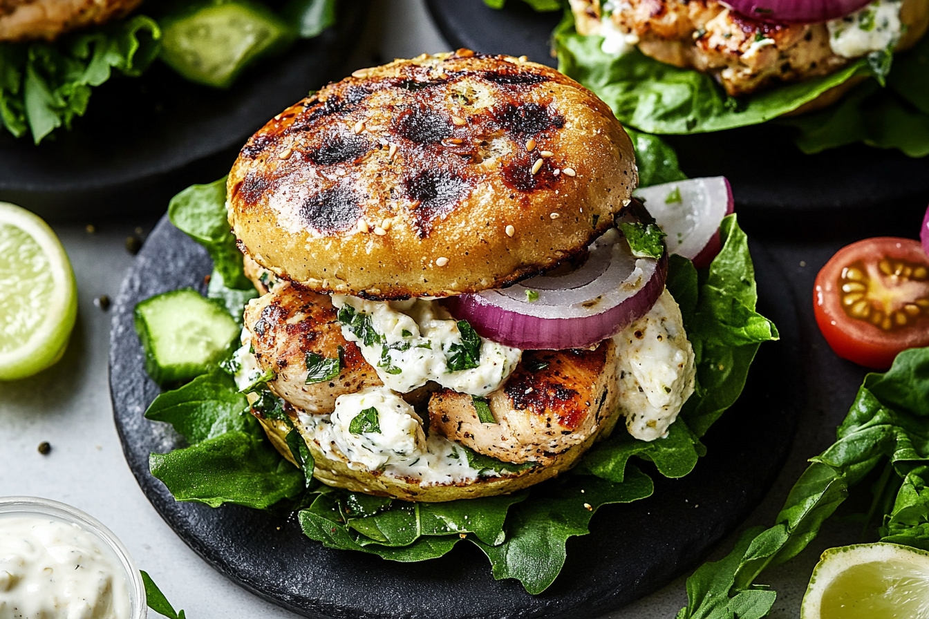 Greek Chicken Burgers