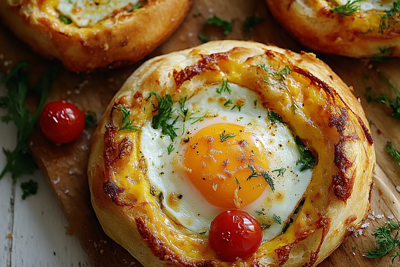 Egg and Cheese Stuffed Bazlama Bread