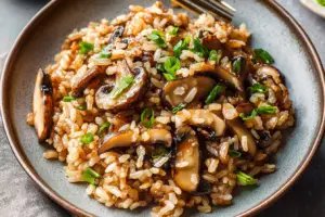 Miso Mushroom Crispy Rice