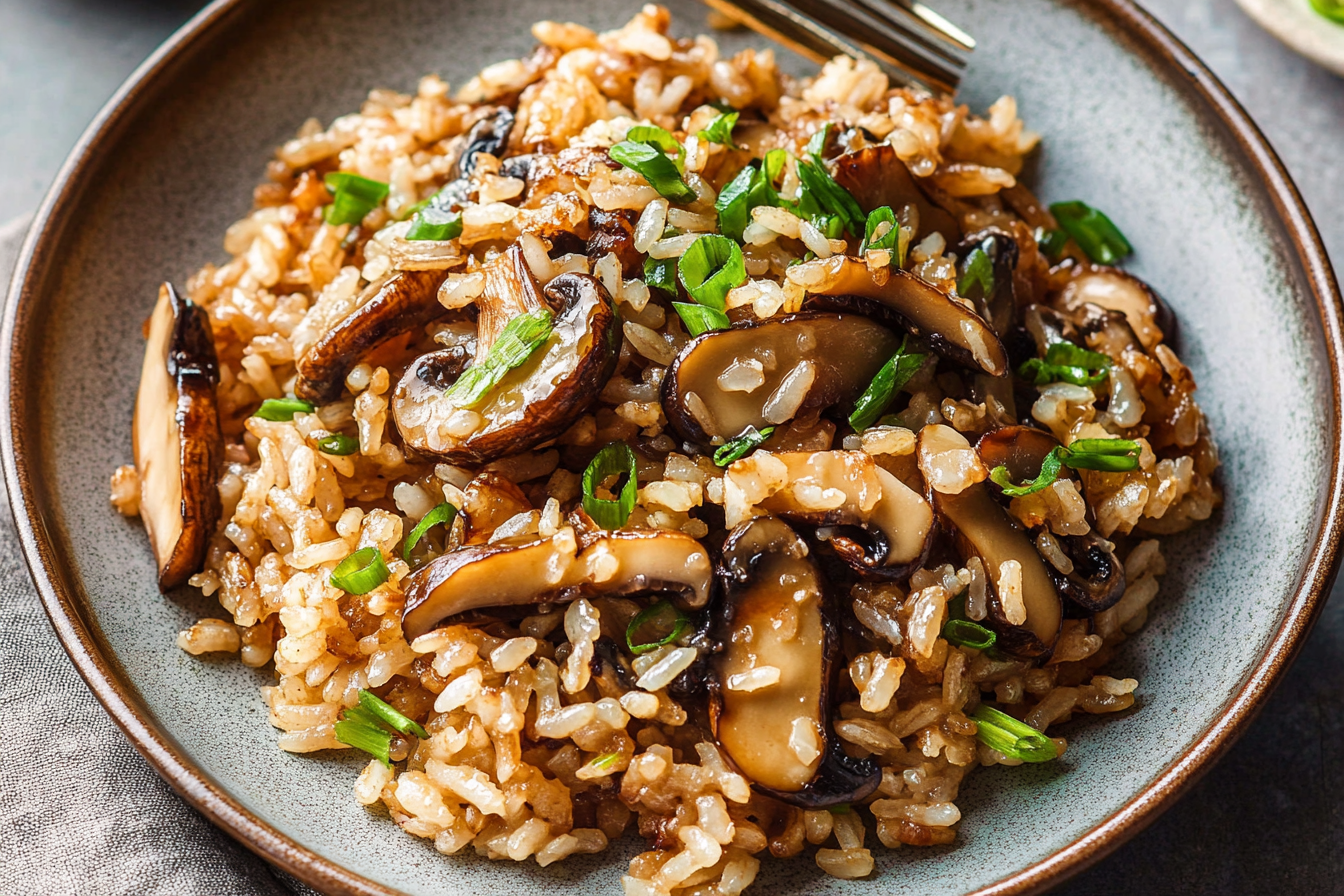Miso Mushroom Crispy Rice