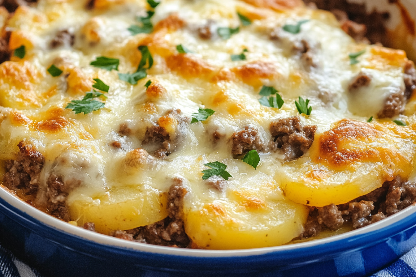 Easy Hamburger Potato Casserole