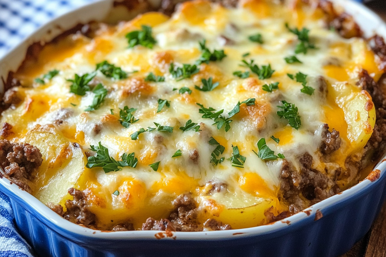 Easy Hamburger Potato Casserole
