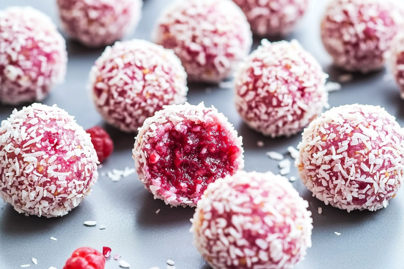 Raspberry Coconut Balls