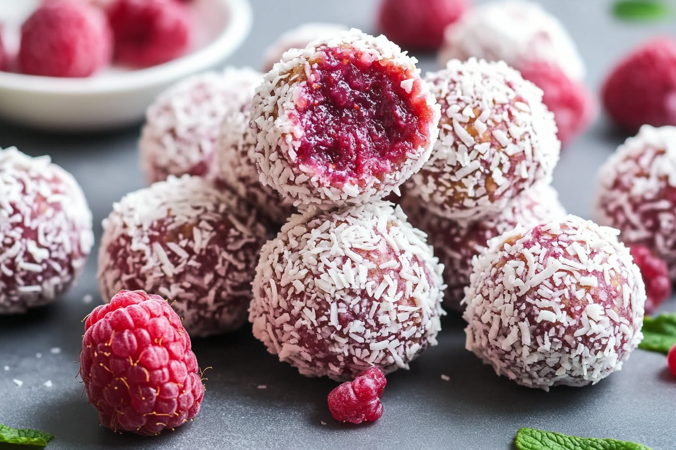 Raspberry Coconut Balls
