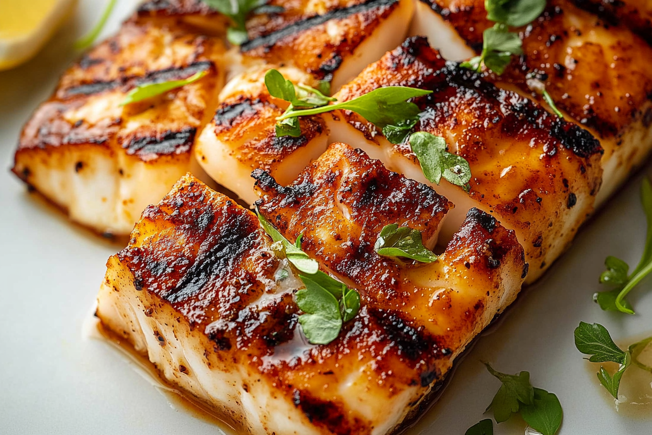 Grilled Halibut with Tomato Fennel Salad