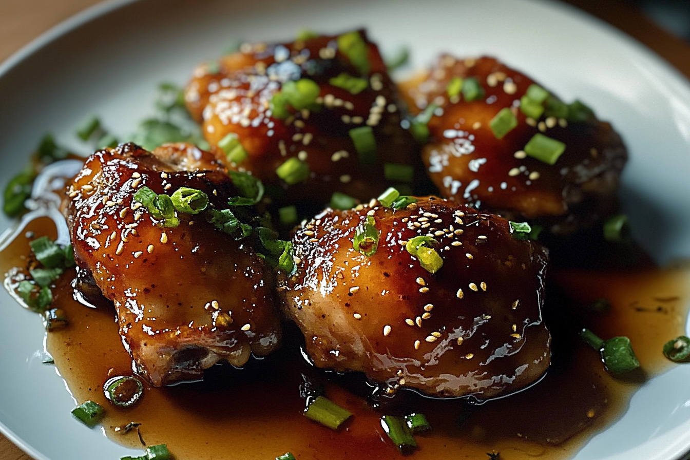 Glazed Soy Sauce Brown Sugar Chicken Thighs