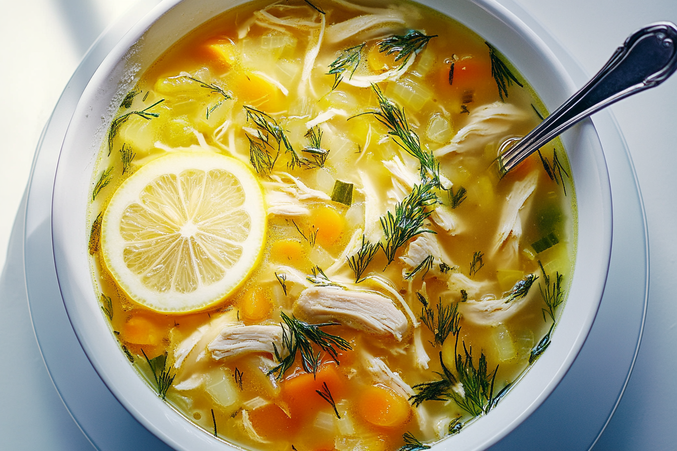 Lemon Chicken & Vegetable Soup