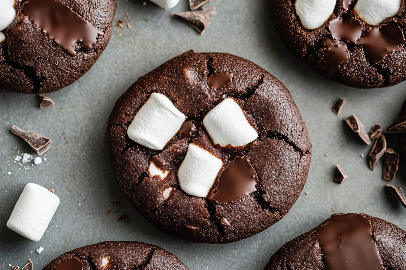 Dark Chocolate Marshmallow Cookies