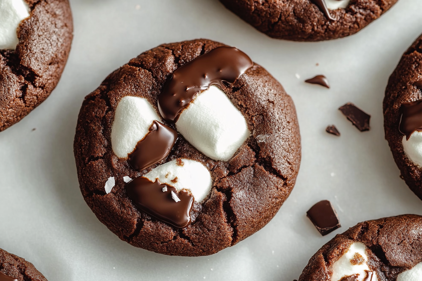 Dark Chocolate Marshmallow Cookies

