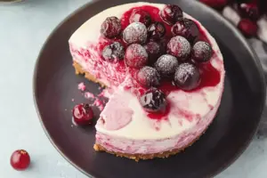 No Bake Cranberry Cheesecake