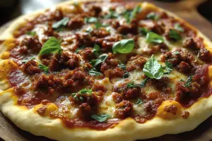 spicy chorizo pizza
