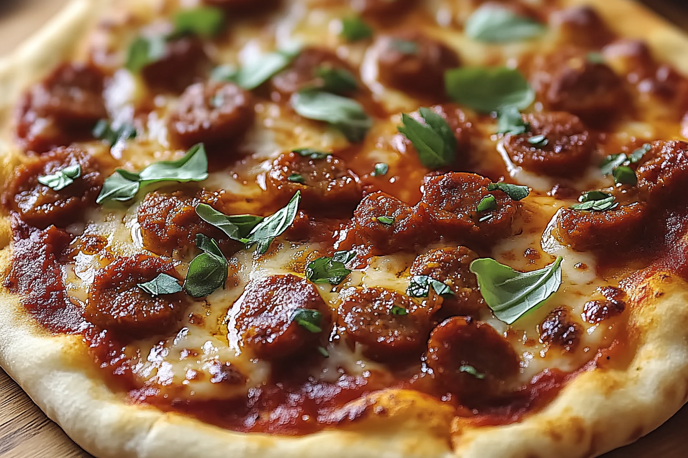 spicy chorizo pizza