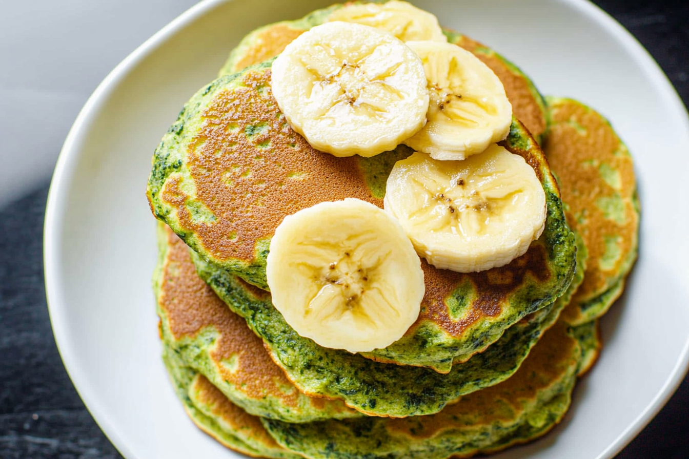 Blender Banana Spinach Pancakes