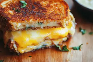 Cheese-Crusted Hawaiian Grilled Cheese