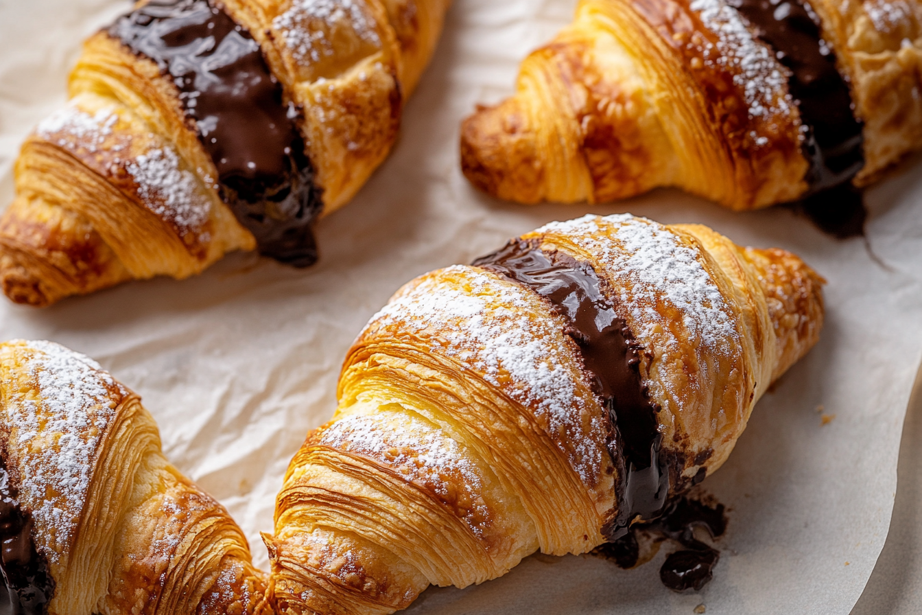 Nutella Puff Pastry Croissants