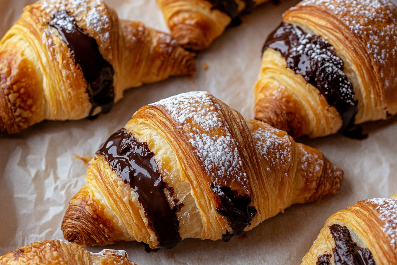 Nutella Puff Pastry Croissants