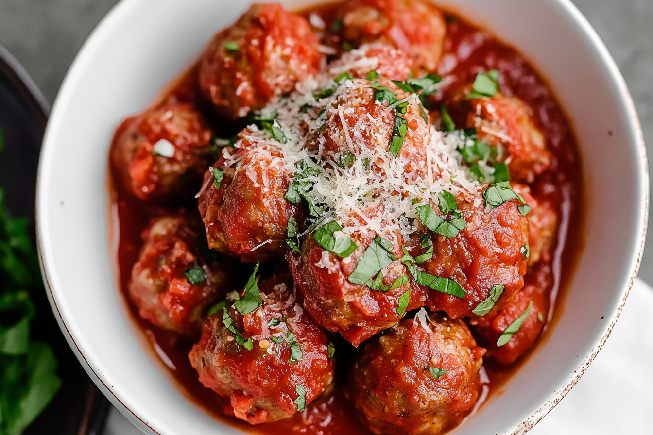 Slow-Cooked Italian Meatballs